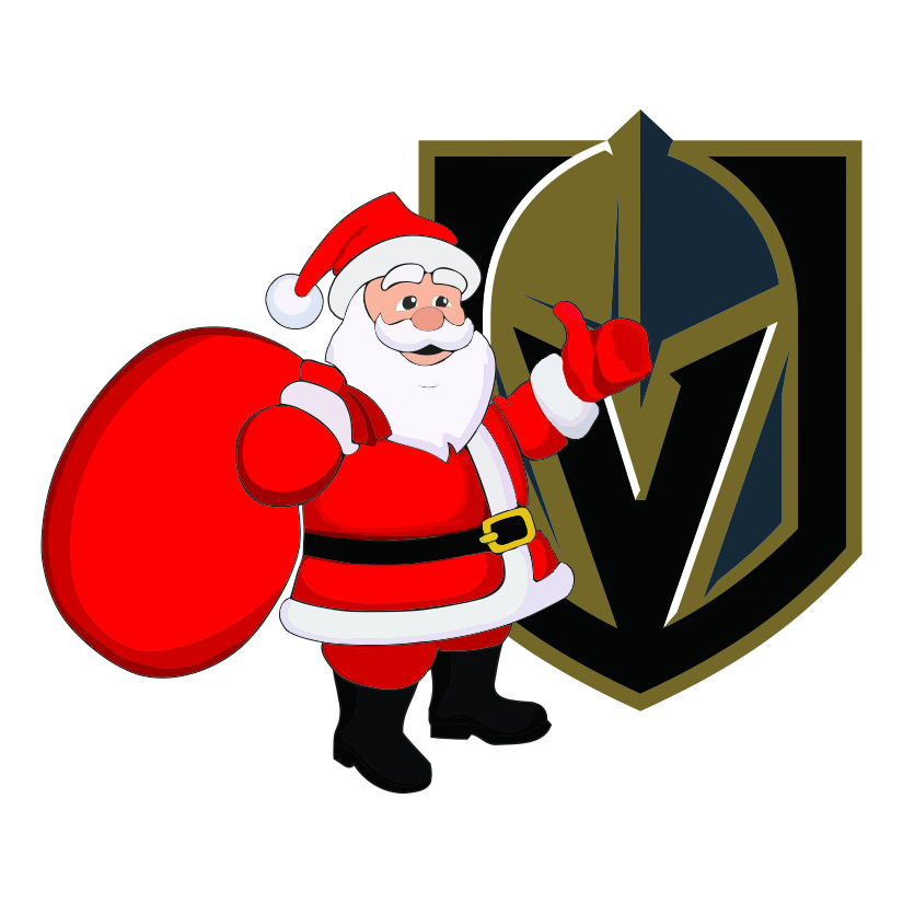 Vegas Golden Knights Santa Claus Logo vinyl decal